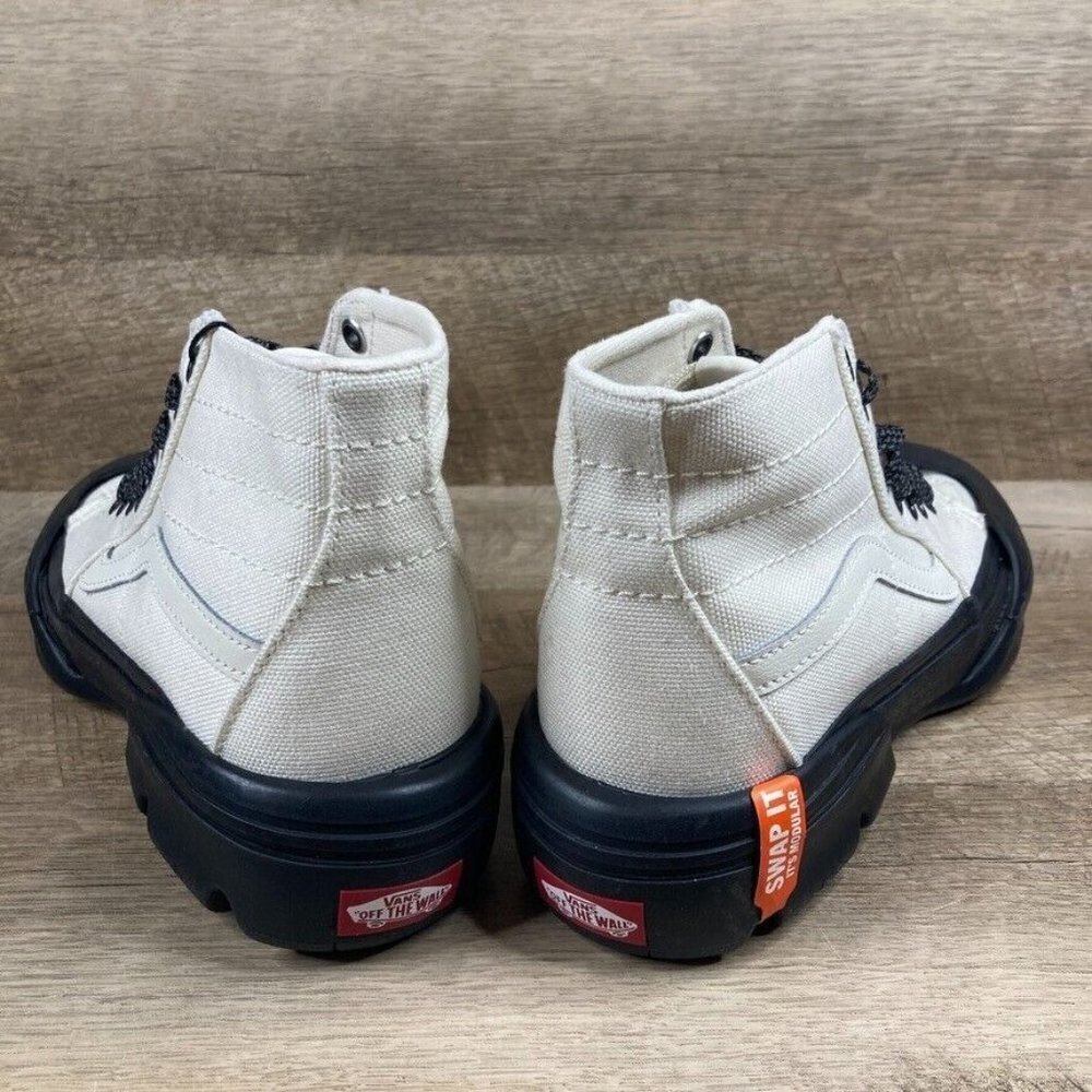 Vans High-Top Sneakers in Cream and Black - Picture 5 of 7